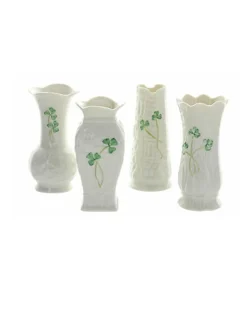 Belleek | Mini Shamrock Vase | Set of 4