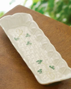 Belleek Shamrock Mint Tray