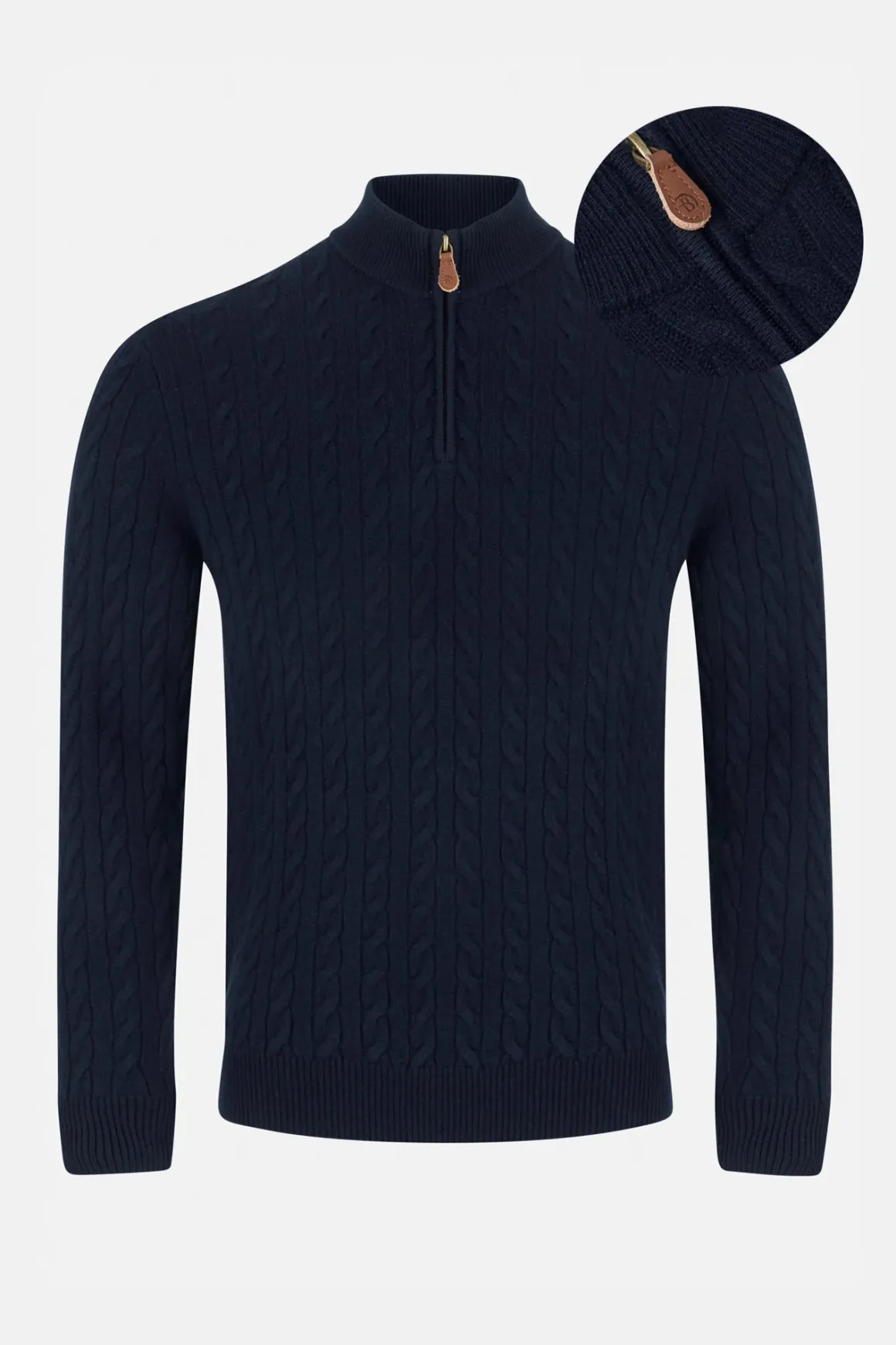 Benetti Grant Cable Knit Quarter Zip