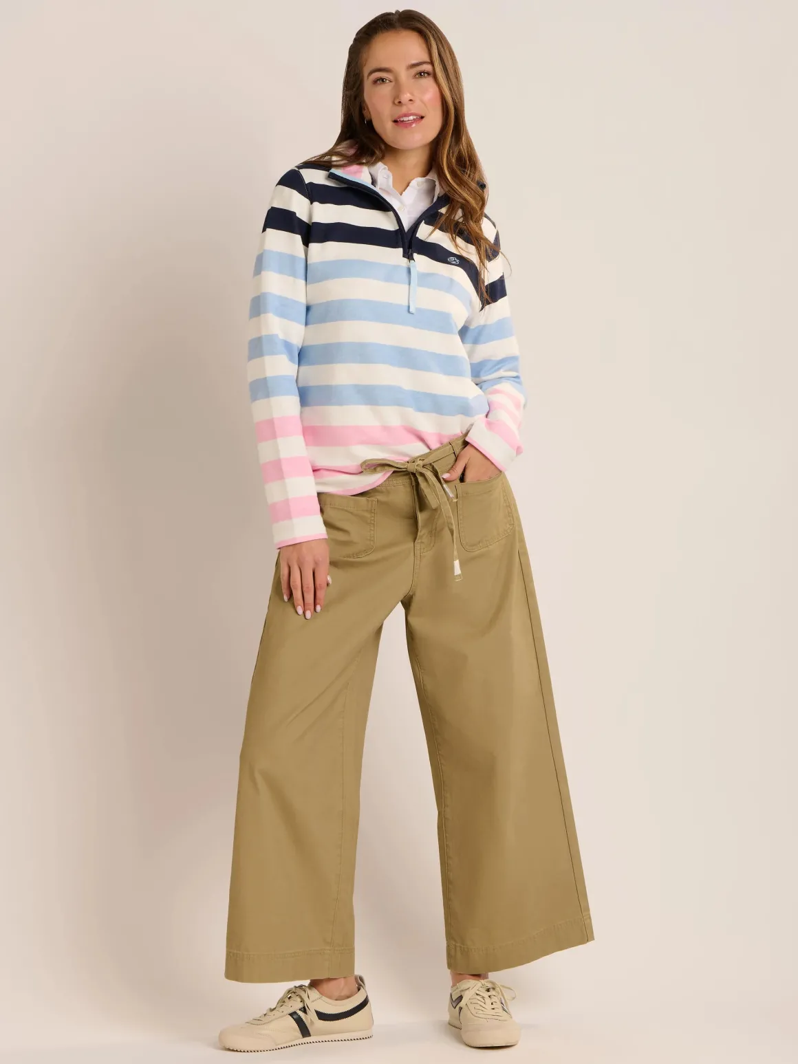 Brakeburn Stour 1/4 Zip Stripe Sweatshirt