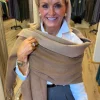 Cashmere Blend Scarf - Brown