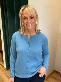 Cashmere Cardigan , Light Blue
