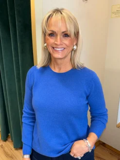 Cashmere Crew Sweater , Royal Blue