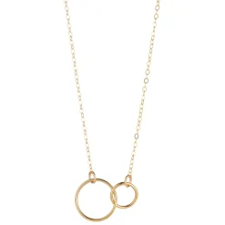 Gold filled Double Circle Pendant