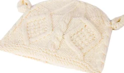 Handknit Children's Hat With Ears  , Natural