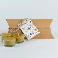 Hanna's Bees Beeswax Glass Tealights