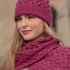 Hearts Scarf , Magenta