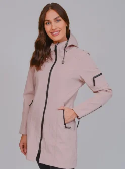Ilse Jacobsen Rain7 Softshell Raincoat , Adobe Rose