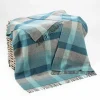 John Hanly Cashmere Blend Throw , Teal
