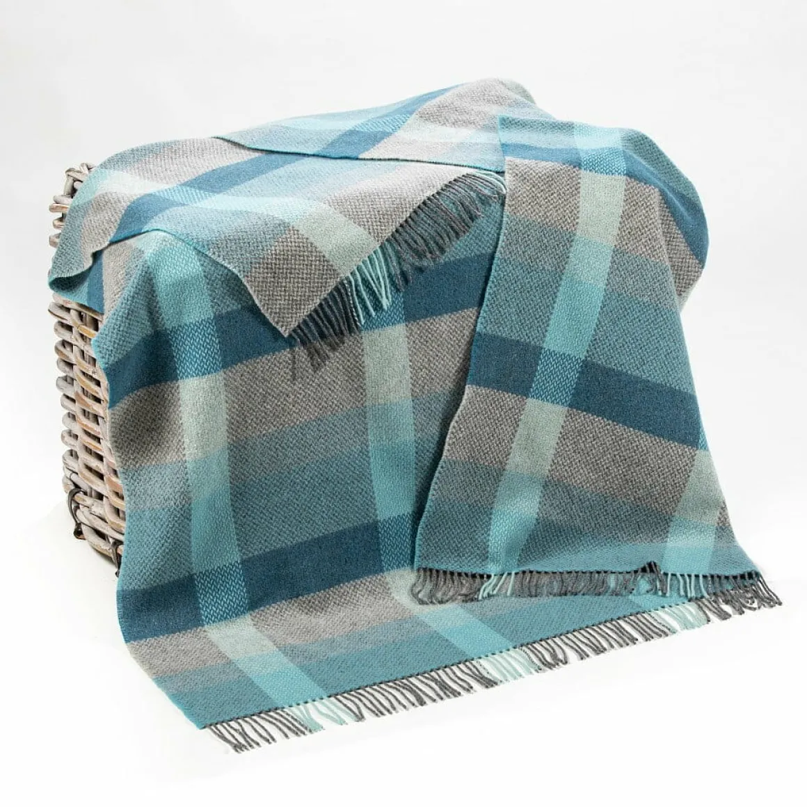 John Hanly Cashmere Blend Throw , Teal
