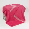 John Hanly Cashmere Blend Throw , Raspberry Pink