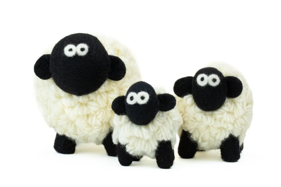 Knitted Mountain Sheep Collectible , Small