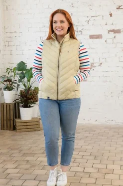 Lighthouse Laurel Padded Gilet , Almond