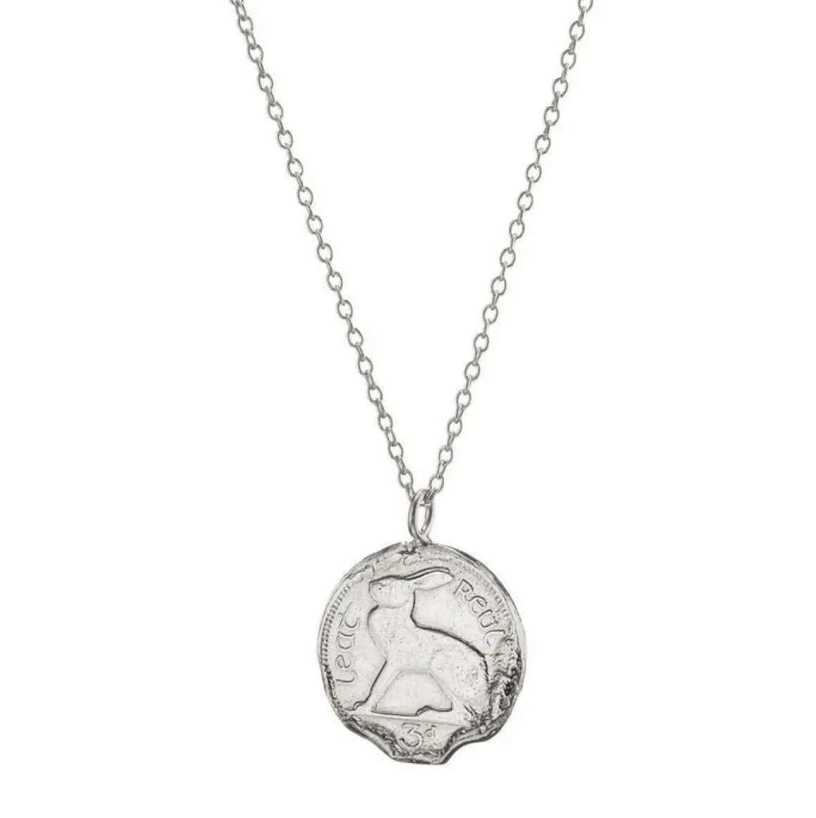 Loinnir Jewellery 3 Pence Coin Necklace , Silver