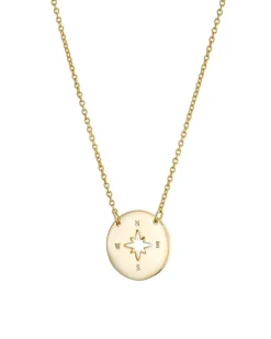 Mary-K Gold Cutout Compass Chain Necklace