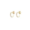 Mary-K Gold Pave Mini Hoops