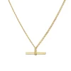 Mary-K Gold T-bar Curb Chain Necklace