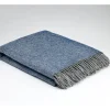 McNutt of Donegal Cosy Periwinkle Throw , Blue