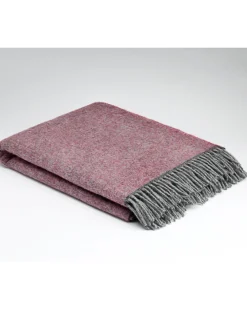 McNutt of Donegal Cosy Throw , Rose Pink