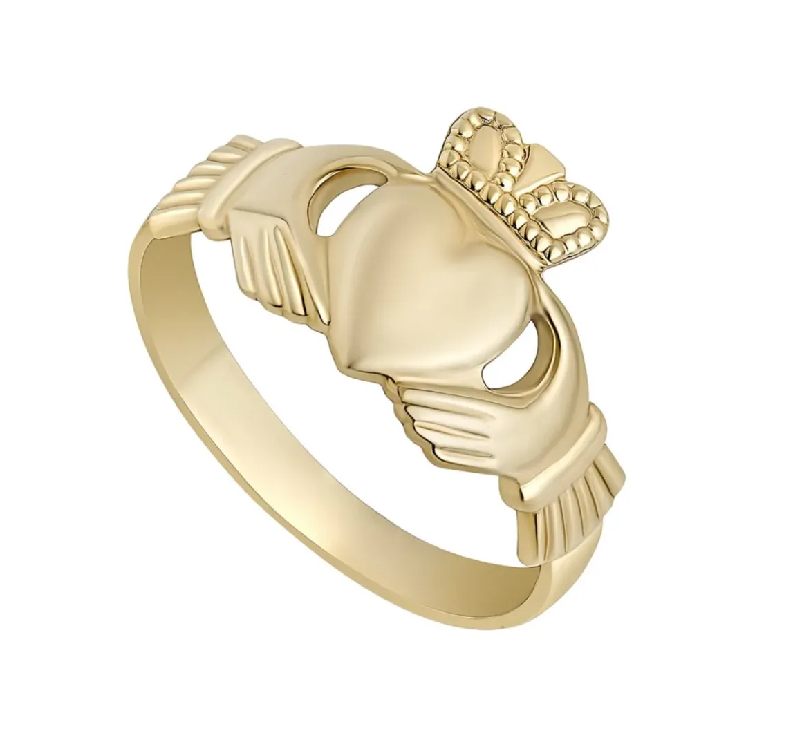 Men's 10ct Gold Claddagh Ring