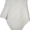 Merino Wool Triangular Poncho , Natural