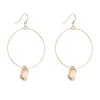 MoMuse Golden Crystal Hoops