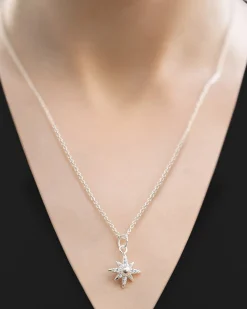 Newbridge Silverware | Amy Huberman Silver Plated Star Pendant With Clear Stones