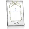 Newbridge Silverware | Baby Frame White Ribbon 4x6