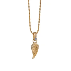 Newbridge Silverware Angel Wing Pendant with Blue Stones