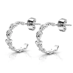 Newbridge Silverware Buttercup Floral Hoop Earrings