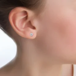 Newbridge Silverware Clear Stud Earrings
