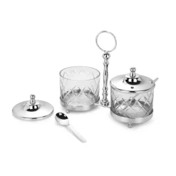Newbridge Silverware Cut Glass Condiment Set