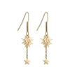 Newbridge Silverware Drop Earrings with Sun & Stars