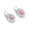 Newbridge Silverware Earrings with Pink Stone