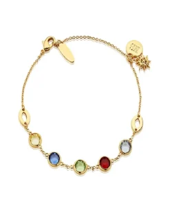 Newbridge Silverware Gold Bracelet with Multi Stones