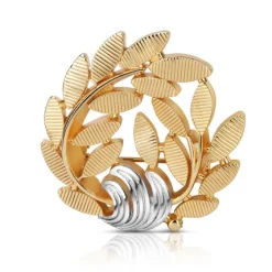 Newbridge Silverware Gold & Silver Plated Leaf Brooch
