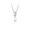 Newbridge Silverware Grace Kelly Pearl Drop Pendant with Clear Stone