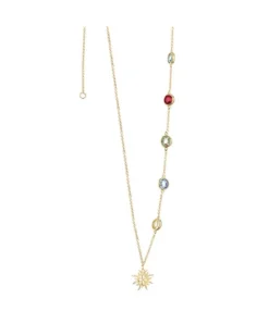 Newbridge Silverware Necklace with Multi Coloured Stones