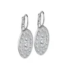 Newbridge Silverware Oval Earrings with Clear Stones