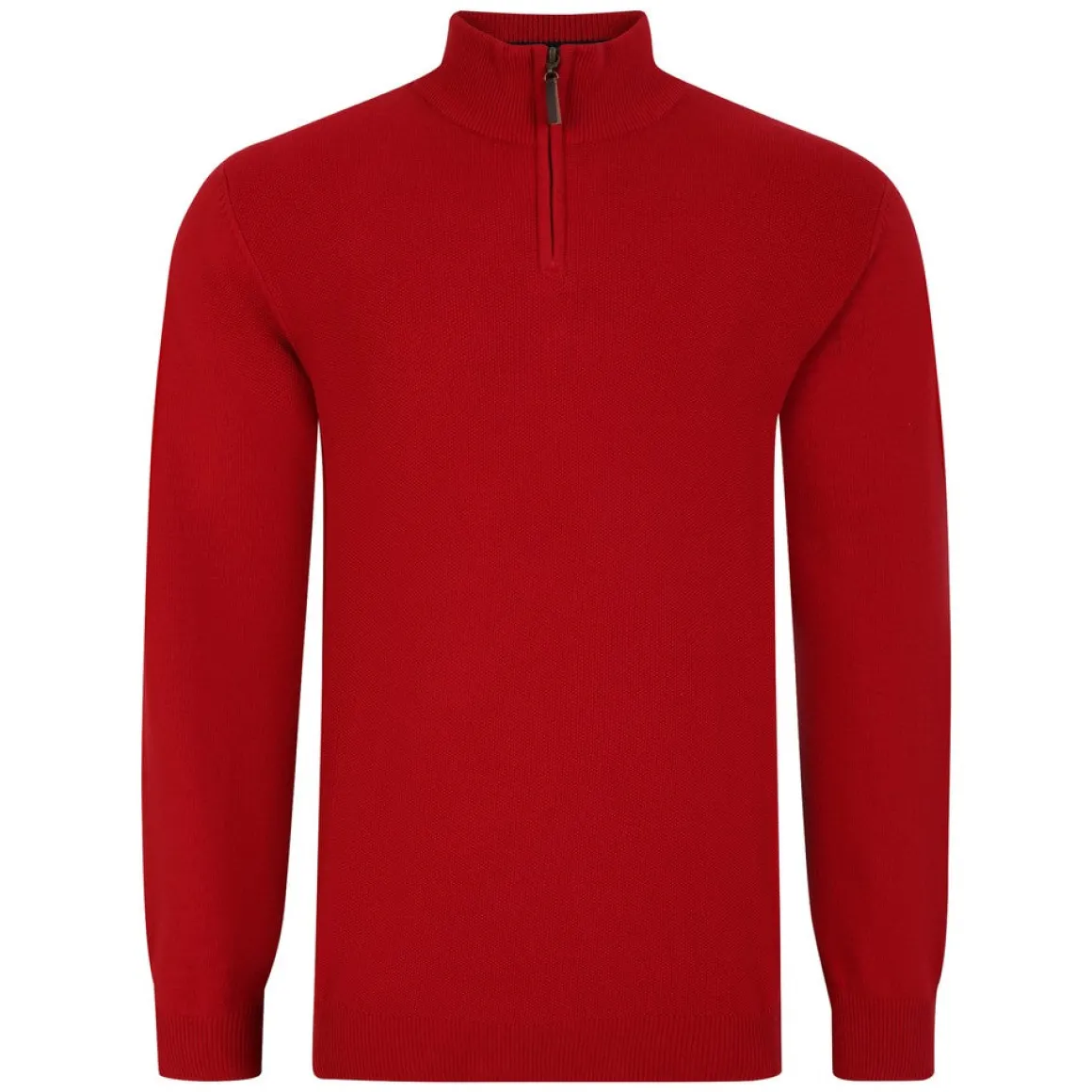 Peter Gribby | 1/4 Zip Rice Stitch | Red