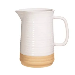 Sass and Belle | Rustic Half Glaze Jug - White
