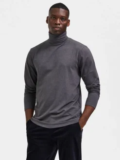 Selected Homme | Rory Roll Neck Sweater - Dark Grey