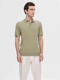 Selected Homme Berg S/S Polo Shirt , Vetiver