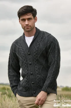 Shawl Collar Cardigan , Charcoal