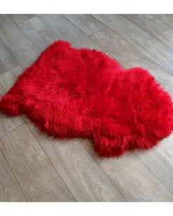 Sheepskin Rug , Red
