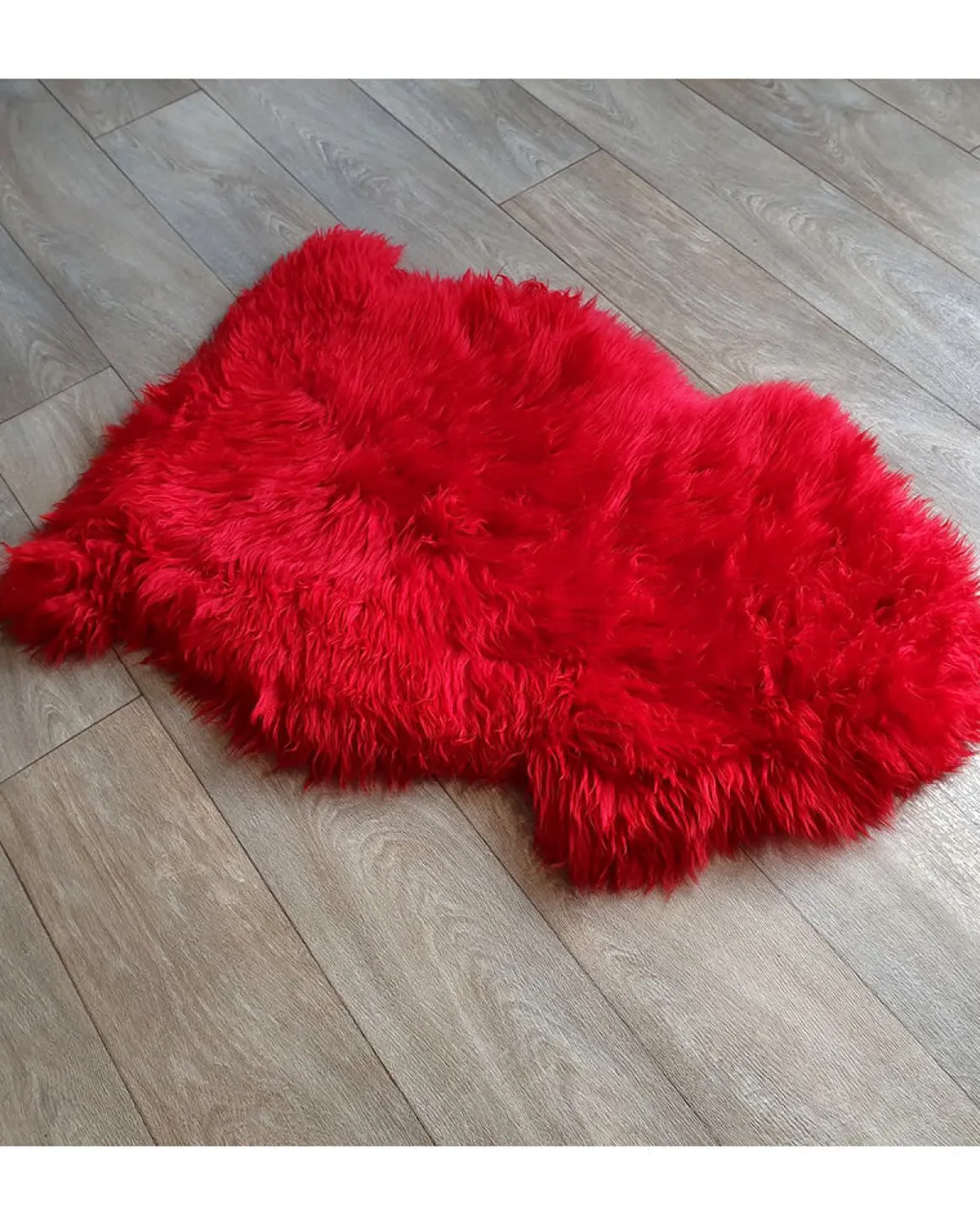 Sheepskin Rug , Red