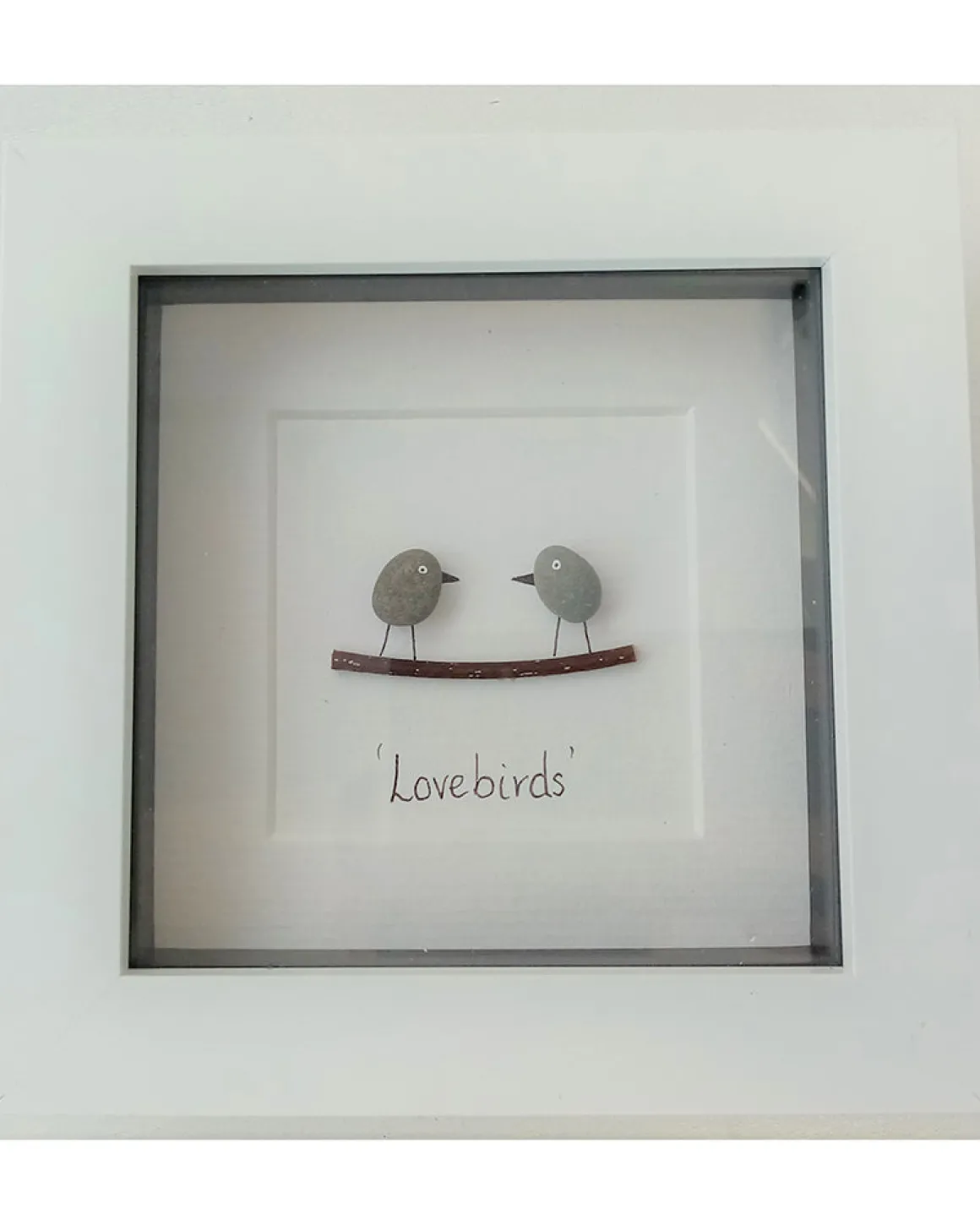 Simply Mourne | Lovebirds Mini Frame -White
