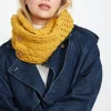 Snood Scarf with Buttons , Sun Yellow