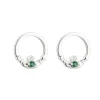 Solvar | Claddagh Studs - Green