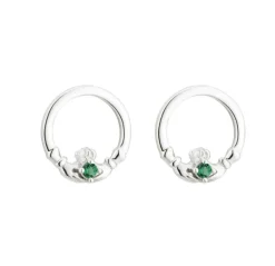 Solvar | Claddagh Studs - Green